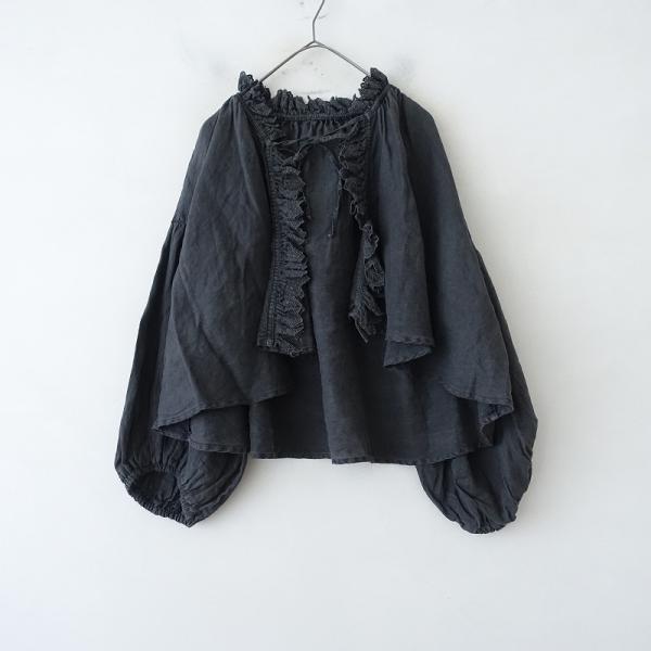 美品　ネストローブ　リネンボイル2wayフリル ブラウス drop-kaitori_2-2507-658