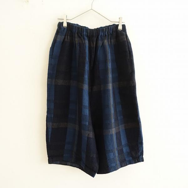 美品◆Vlas Blomme ヴラスブラム　ペンギンパンツ　チェック　サルエル Vlas Blomme（ヴラスブラム） *ウールリネンチェックサルエルパンツ*F