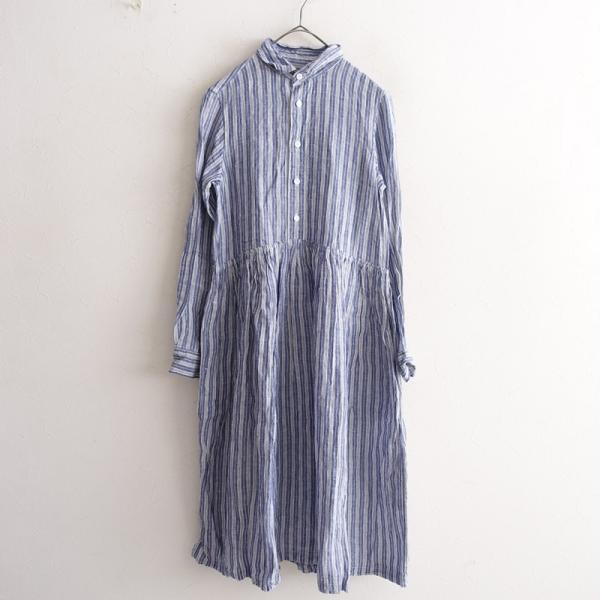 オールドマンズテーラー R&D.M.Co- *リネンマルチストライプギャザー