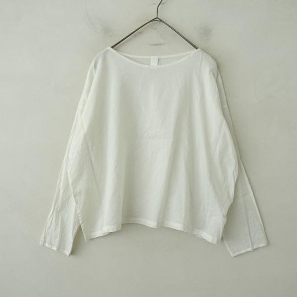 2025SS/定価1.8万】ヨリ Yoli *Simple wide blouse*Fコットン布帛オフ