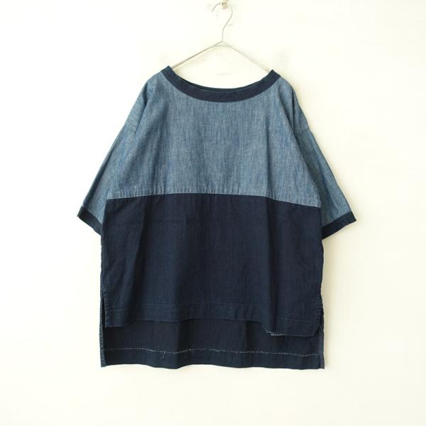 45R（フォーティファイブアール） *バイカラーインディゴデニムプル