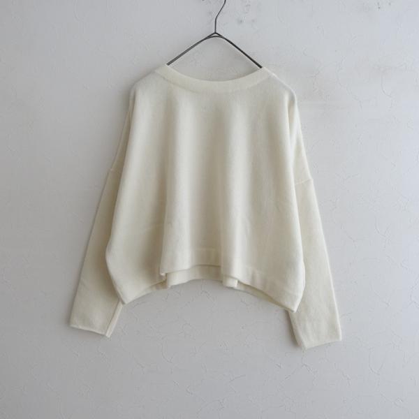 2023AW/定価5.3万】ヨリ Yoli *Short knitプルオーバー*Fオフホワイト