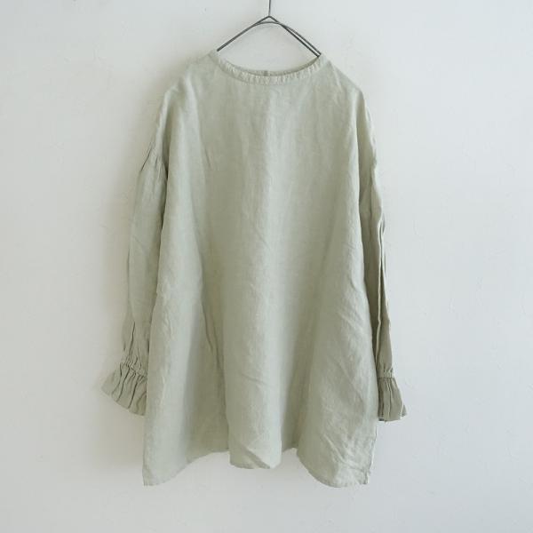 nest Robe ネストローブ *リネン近江晒しラッフル袖2wayブラウス nest Robe ネストローブ *リネン近江晒しラッフル袖2wayブラウス