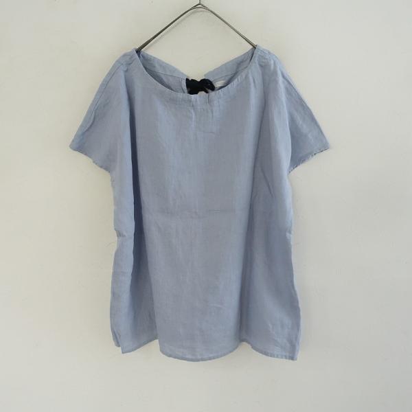 フォグリネンワーク fog linen work *バックリボンリネンプルオーバー 