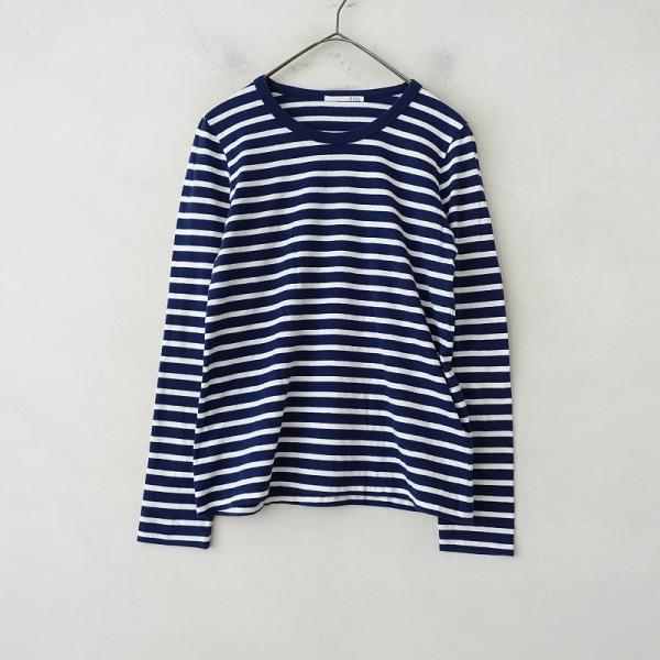 n100（エヌワンハンドレッド） *コットンボーダーカットソー*34綿天竺