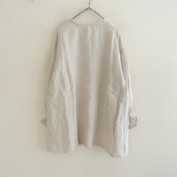 ネストローブ リネンスタンドカラーブラウス 2way 麻100% ゆったり リネンスタンドフリルブラウス｜nest Robe / CONFECT ONLINE SHOP