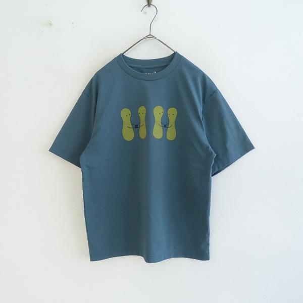 未使用　ヘリーハンセン×ミナペルホネン Tシャツ　M ミナペルホネン×ヘリーハンセン friend Tシャツ ダークグリーンM