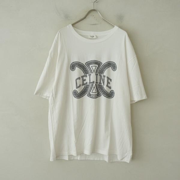 CELINE 半袖 XS トリンオフ　Tシャツ メンズ】セリーヌ CELINE *トリオンフプリントTシャツ*XSコットン綿