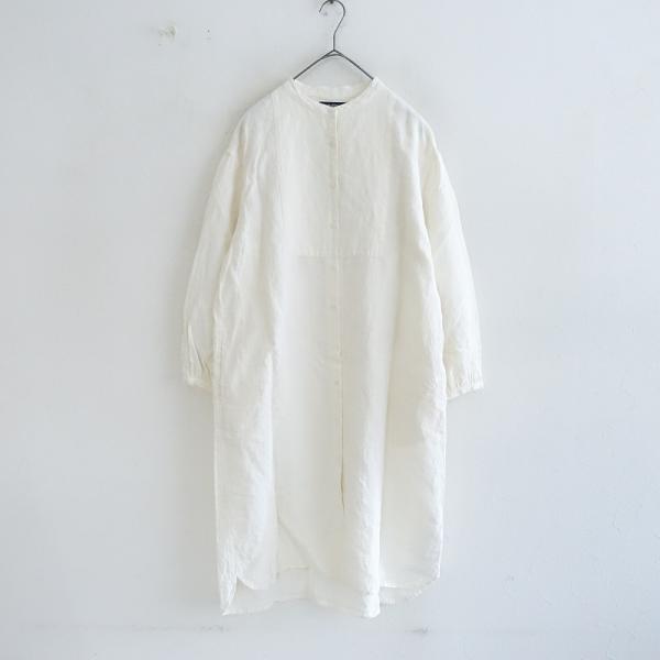 美品】レヘッリネン rehellinen *リネンバンドカラーシャツワンピース
