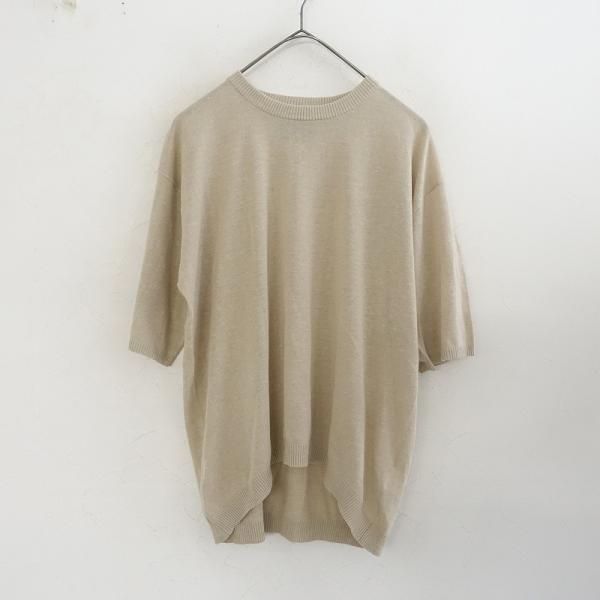 Traditional Weatherwear ⭐︎ 半袖ニットベージュ　極美品 TANDEY オローネ *カルテットハーフニット*ベージュ半袖プルオーバー