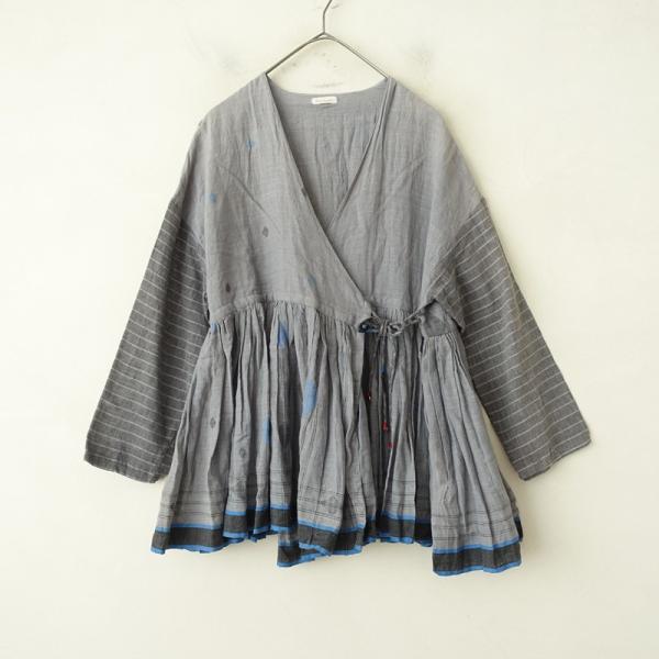 トゥーチャパティー TWO CHAPATI *ラバリブラウス*コットン綿グレー総