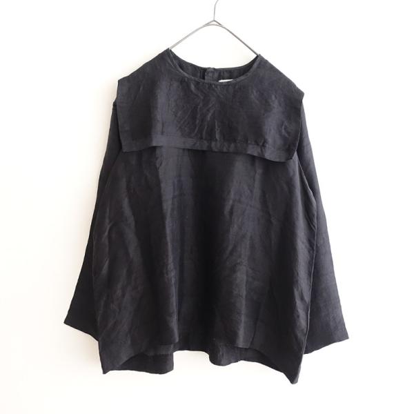 難あり/定価2.8万】ブノン BUNON *バックボタンセーラーブラウス*F