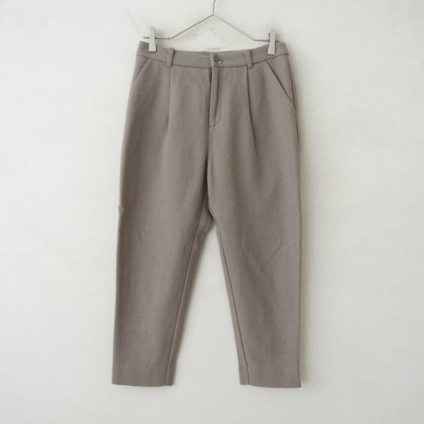 evam eva（エヴァムエヴァ） *ウールリネンカシミヤパンツ*1グレー