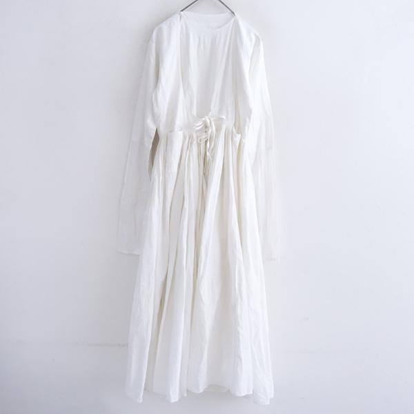 Khadi and Co カディアンドコー 白 ワイド ロングワンピース M Khadi and Co カディアンドコー 白 ワイド ロングワンピース M