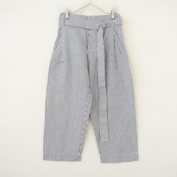 ダニエラグレジス DANIELA GREGIS *リネンストライプベルト付きタック