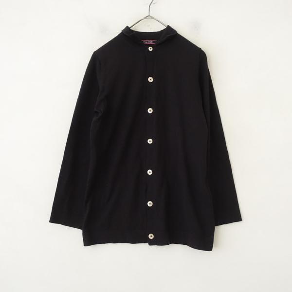 45アールピーエム 45rpm Umii908 *コットンニットシャツ*2綿ブラック黒