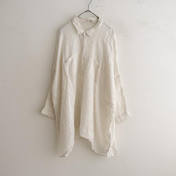 nest Robe（ネストローブ） *リネンガーゼオーバーサイズシャツ*麻