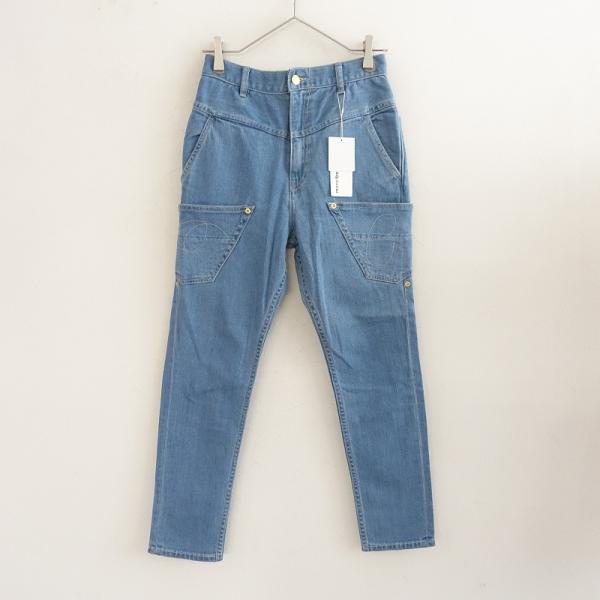 メルシーボークーmercibeaucoup うしろまえデニムパンツ 大きいサイズ mercibeaucoup,（メルシーボークー） 【未使用/定価1.3万】メルシー