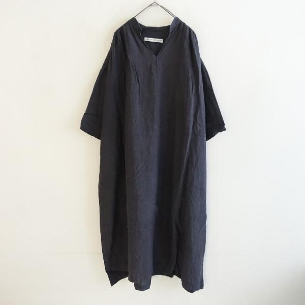 未使用タグ付 黒 29700円 js.luxe リネン　キーネック ワンピース 未使用タグ付 黒 29700円 js.luxe リネン キーネック ワンピース