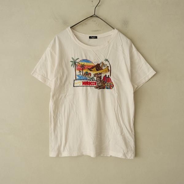 marble SUD（マーブルシュッド） *MOROCCO ラクダ刺繍コットン半袖T