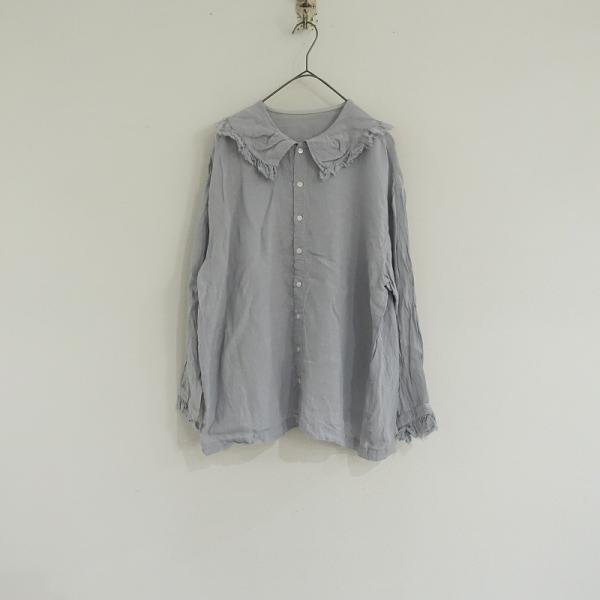 nest Robe - イトさま【美品】nestRobeエシカルダイリネンビクトリアカラーシャツオフホワ nest Robe - イトさま【美品】nestRobeエシカルダイリネン