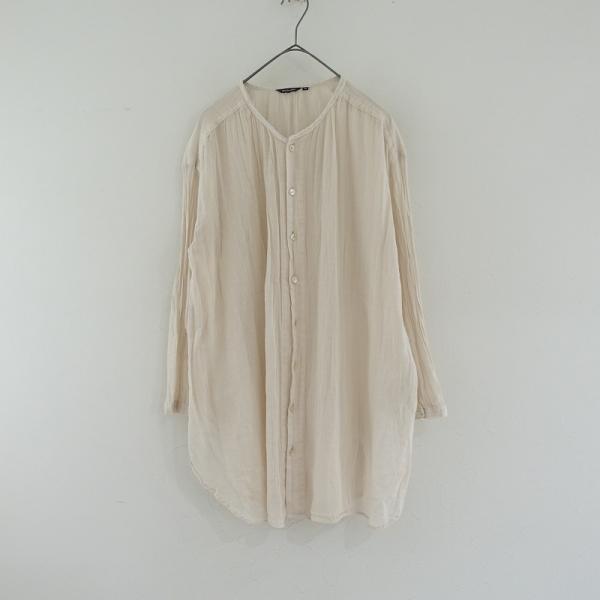 美品★pas de calais パドカレ　綿麻　半袖ブラウス　ベージュ系 美品☆pas de calais パドカレ 綿麻 半袖ブラウス ベージュ系