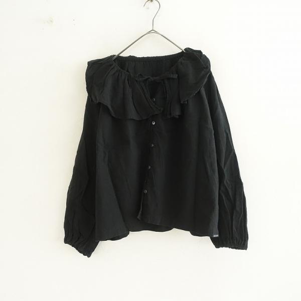 nest Robe ネストローブ UpcycleLino ラッフルカラーブラウス UpcycleLino】ラッフルカラーブラウス nest Robe
