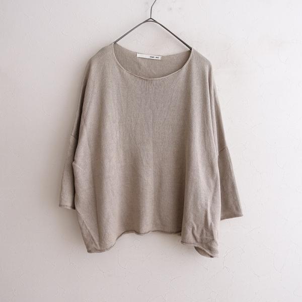 evam eva（エヴァムエヴァ） *シルクリネンニットドロップショルダー