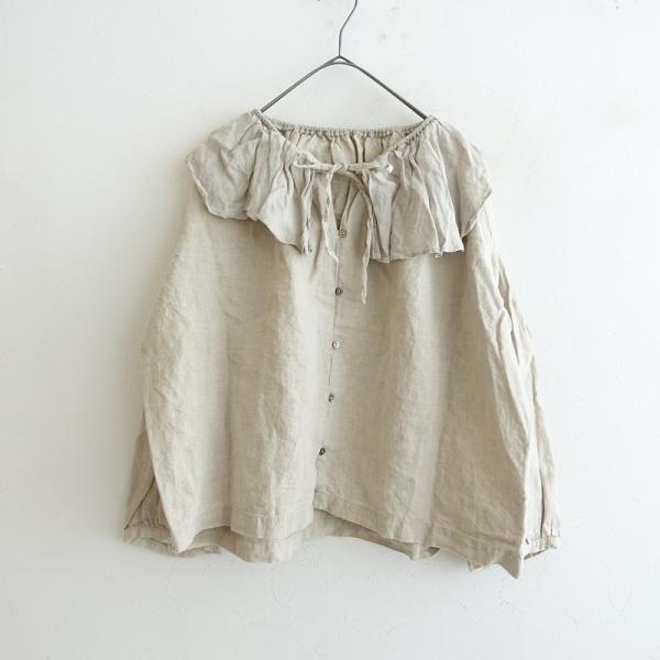2024ネストローブnest Robe＊リネンラッフル袖2wayブラウス ネストローブ リネンラッフル袖2wayブラウス リネンラッフル袖
