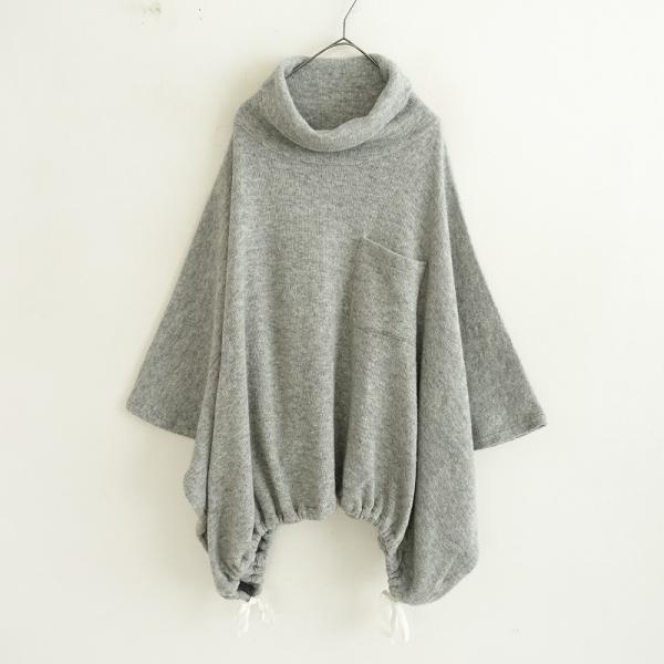 ✨美品✨　コグザビッグスモーク タートルネック　ニットポンチョ グレー　Free COGTHEBIGSMOKE（コグ ザ ビッグスモーク） *ROLL ニットワイド