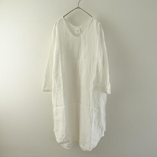 Veritecoeur（ヴェリテクール） *リネンワンピース*F白ホワイト無地