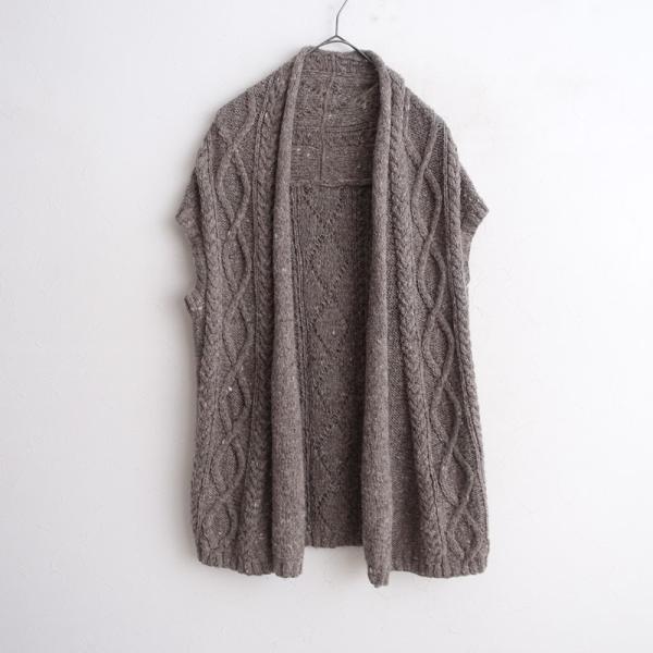 パラスパレス Pal'las Palace *ウールケーブル編みニットベスト*F