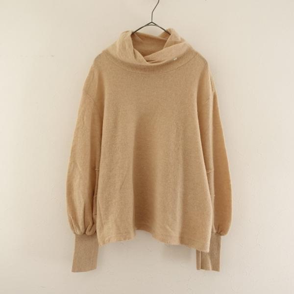 ミナペルホネン薄手ニットハイネックタートルネック mina perhonen（ミナペルホネン） *sand hill キャメルニット