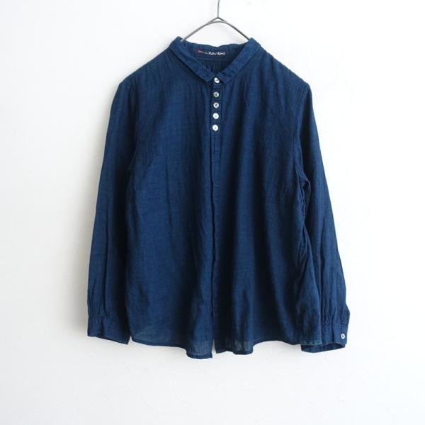 パラスパレス Pal'las Palace *インディゴコットン長袖ブラウス*2