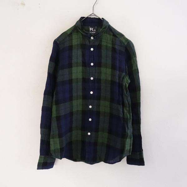 R&D.M.Co- オールドマンズテーラー リネン ブラウス タック ブラック