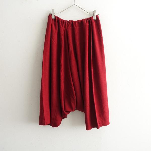 えみおわす *リスパンツ*L赤レッドサルエルアラジン半端丈クロップド