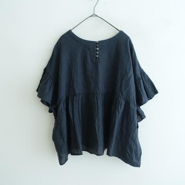 nest Robe 【2024/定価2.4万】ネストローブ *リネンラッフル袖