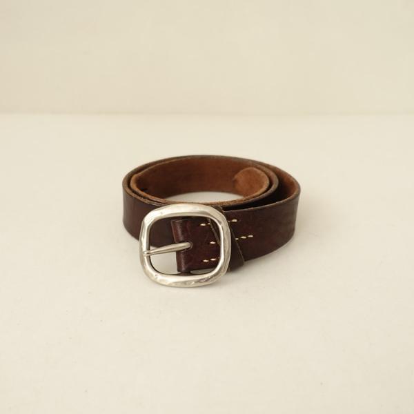 45R（フォーティファイブアール） *レザーベルト*ブラウン革シルバー