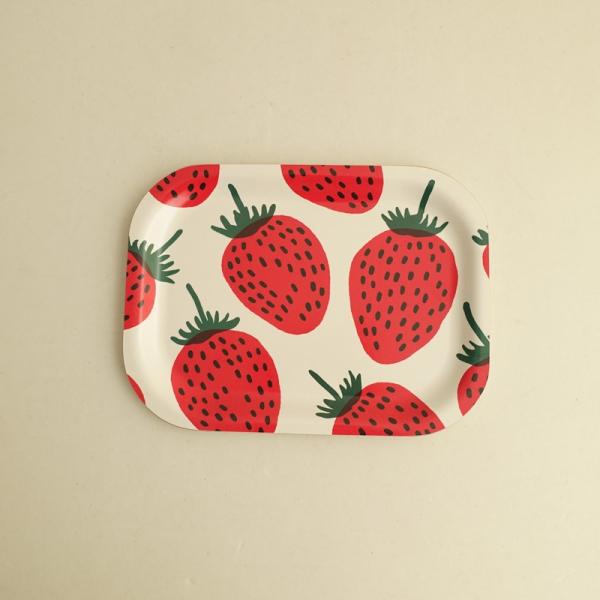 北欧】マリメッコ marimekko *MANSIKKA マンシッカ トレイ*オフ
