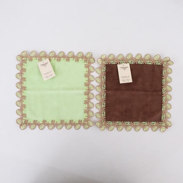 未使用】チカザワ CHIKAZAWA *KIWI タオル ハンカチ2枚セット*ブラウン