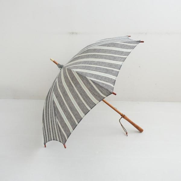 Umbrella reef アンブレラリーフ 日傘 です(´◡` )♩ アンブレラリーフ Umbrella reef *ストライプ日傘*グレーライトブルー