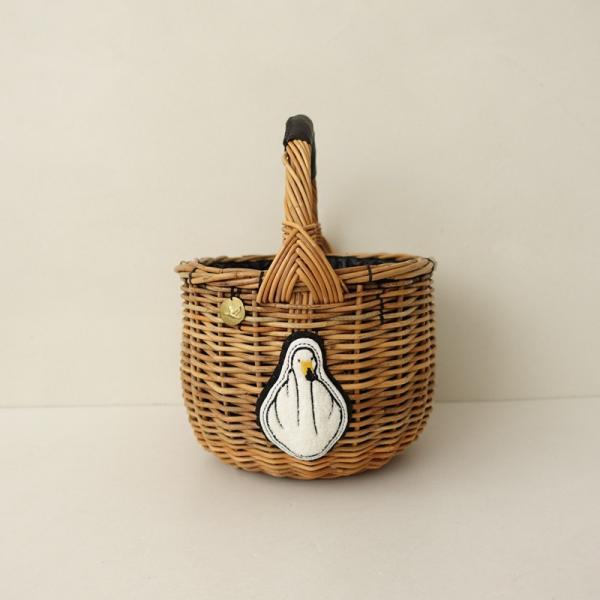 美品/2024AW/定価4.6万】エバゴス ebagos *オカイモノカゴ スワン付き