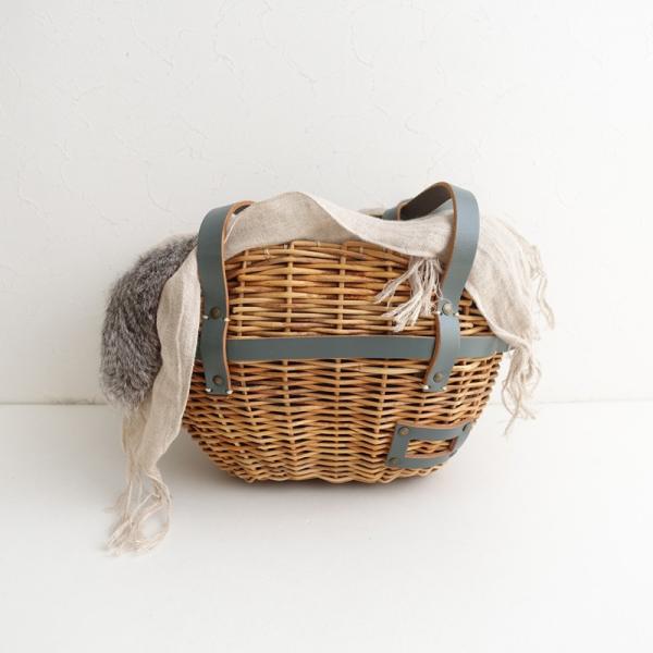 エバゴス ebagos *紅籐×レザーカゴバッグ*かばんトートバスケット