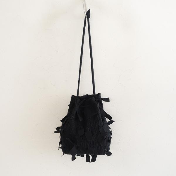 teoriworks テオリワークス 黒　uni kinchaku 定価1.6万】テオリワークス teori works *uni kinchaku裂織りバッグ