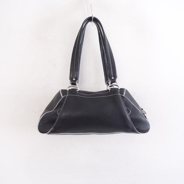 ✨️未使用級✨　Cole Haan ショルダーバッグ　レザー　黒　ボストン コールハーン COLE HAAN *レザーボストンバッグ*トート手提げレザー