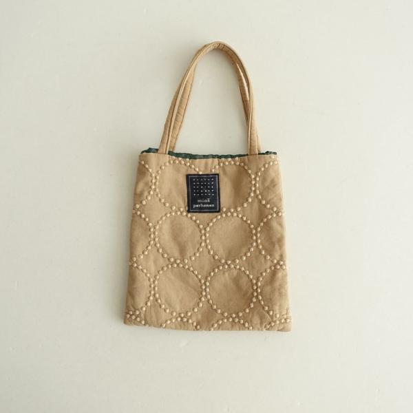 オーダー　ミナペルホネンtambourineと本革のワンハンドルバッグ mina perhonen（ミナペルホネン） *tambourine mini bag ミニバッグ