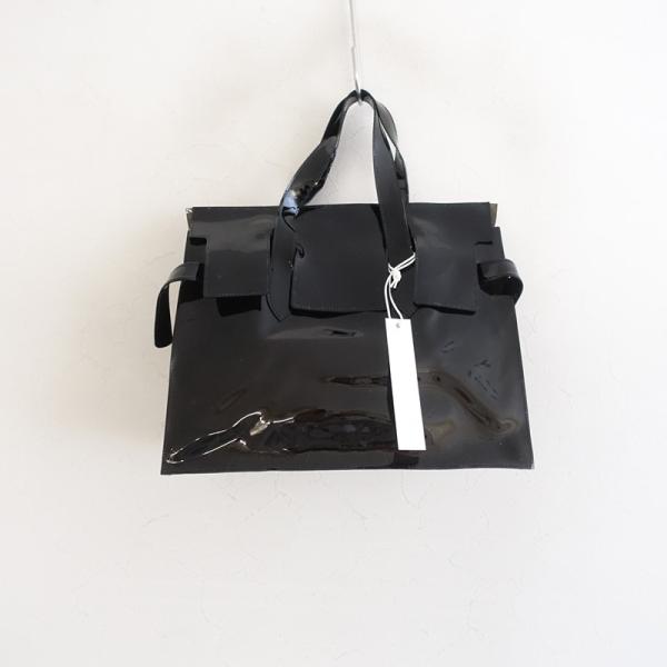 未使用/定価2.5万】シー Sea *PVCバッグ M*かばん手提げ黒ステッカー付