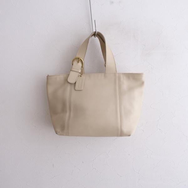 コーチ COACH *レザートートバッグ*かばん手提げ皮革ベージュオールド