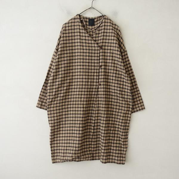 TANDEY　オオカミとフクロウ　オオカミと唄うたいのグリ　黒チェック　コート TANDEY オオカミとフクロウ オオカミと唄うたいのグリ 黒