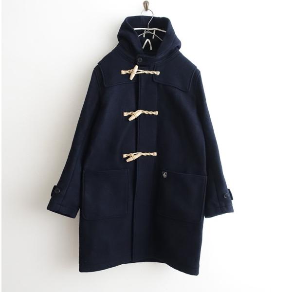 ORCIVAL（オーシバル） *ウール混ダッフルコート*18ネイビー無地フード